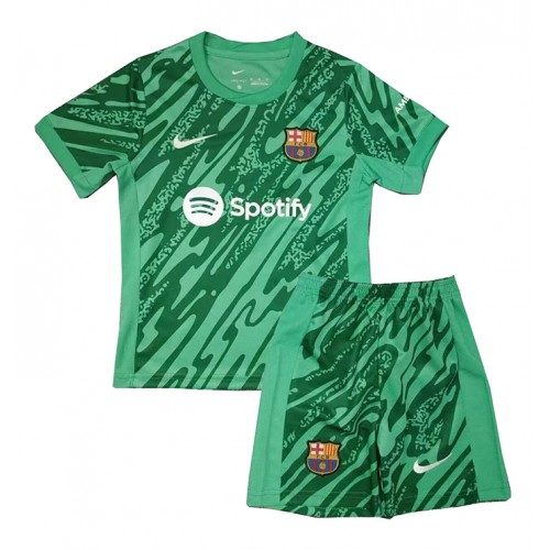 Fotbalové Dres Barcelona Brankářské Dětské Venkovní 2024-25 Krátký Rukáv (+ trenýrky)